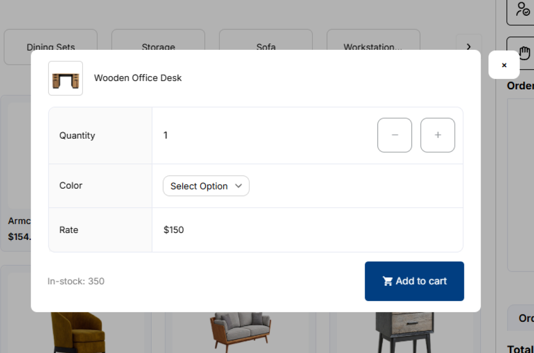Customise sales receipts